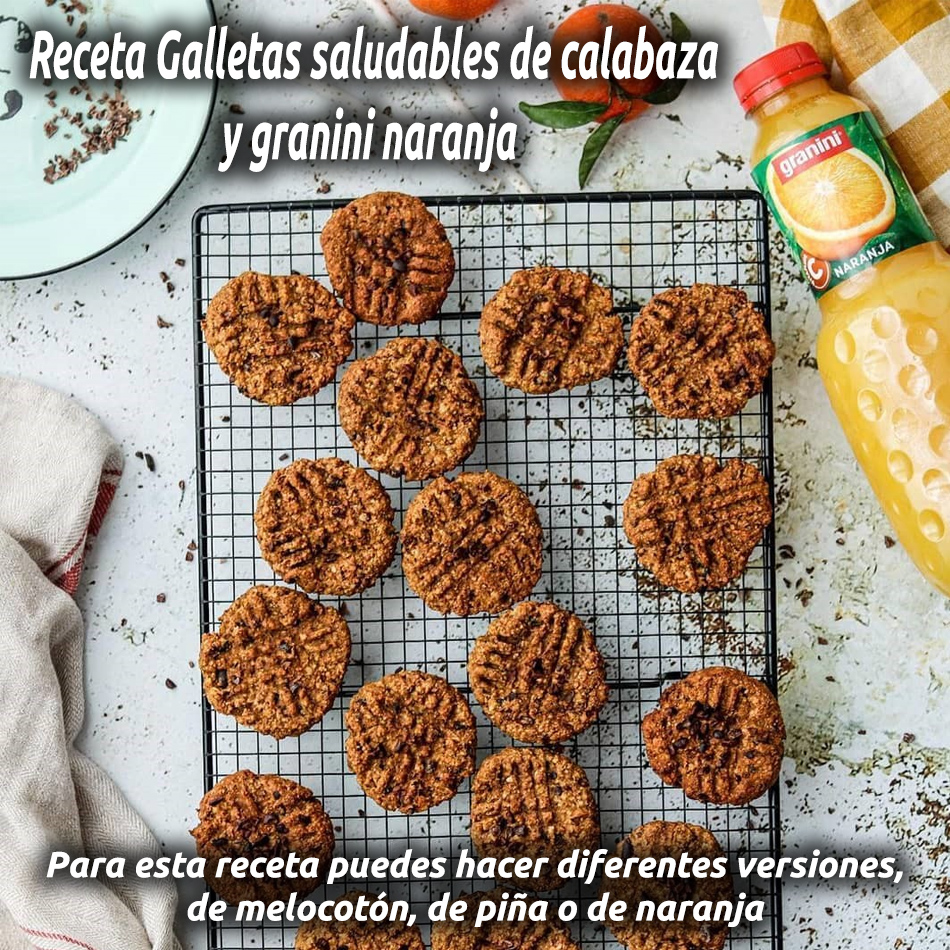Receta Galletas saludables de calabaza y granini naranja 